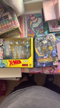Mafex iceman and shf Thanos