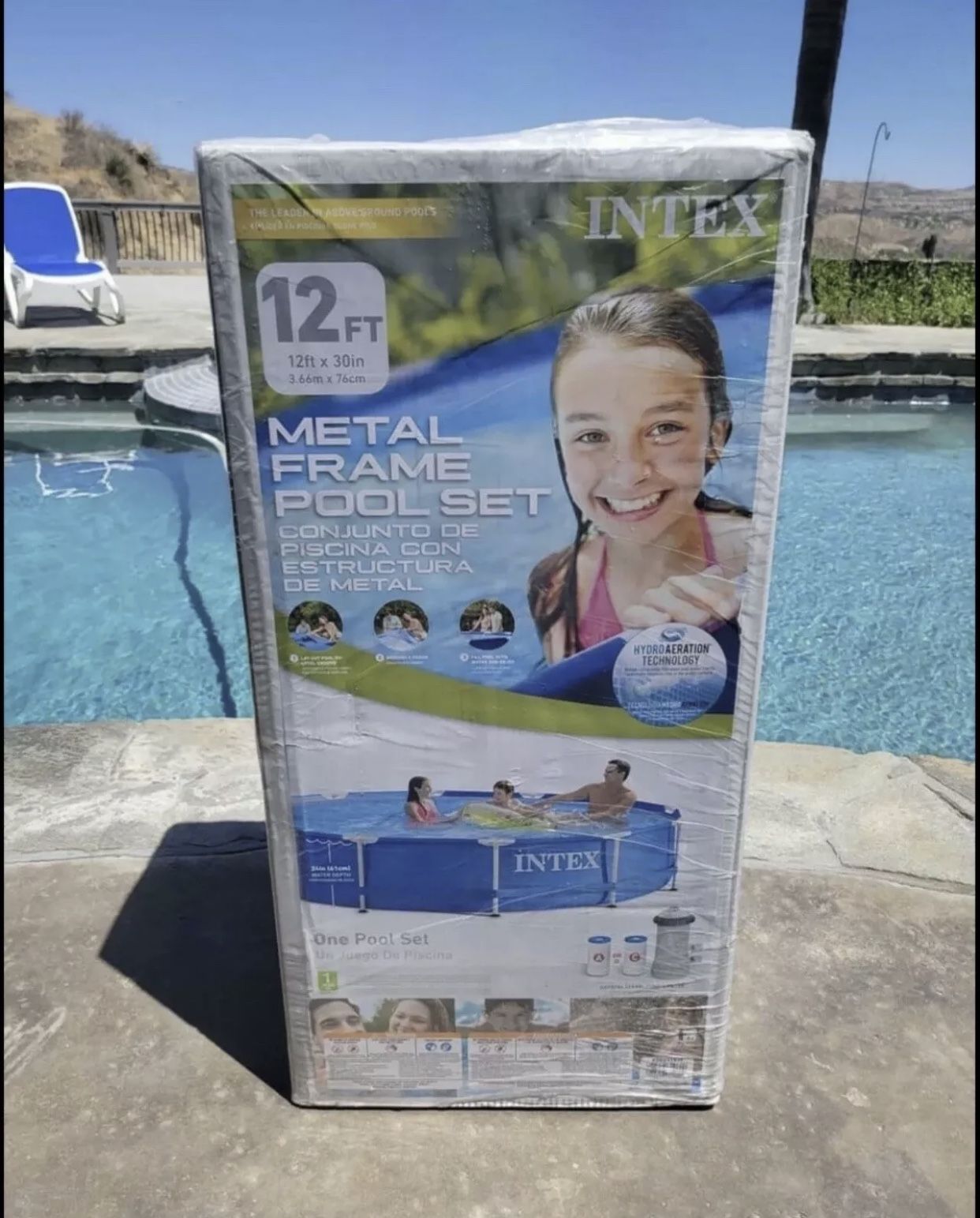 🔥🔥Intex 12'x 30" Metal Frame Round Above Ground Swimming Pool & Pump 🔥🔥