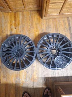 Car rims.
