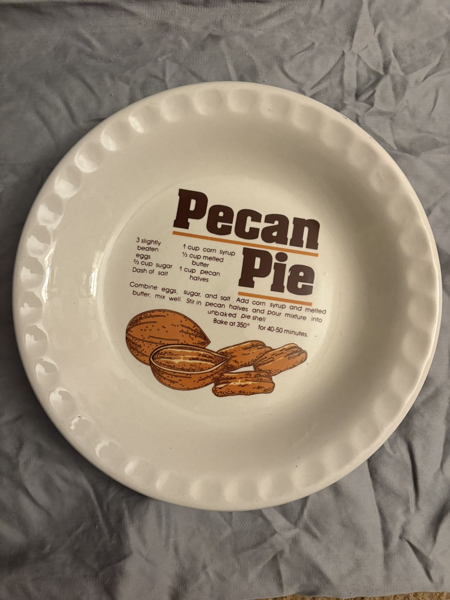 Pecan Pie Plate