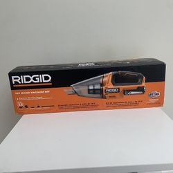 RIDGID Cordless 18V Hand Vacuum Kit With 2.0 Ah Battery Charger Attachments Brand New MSRP $100