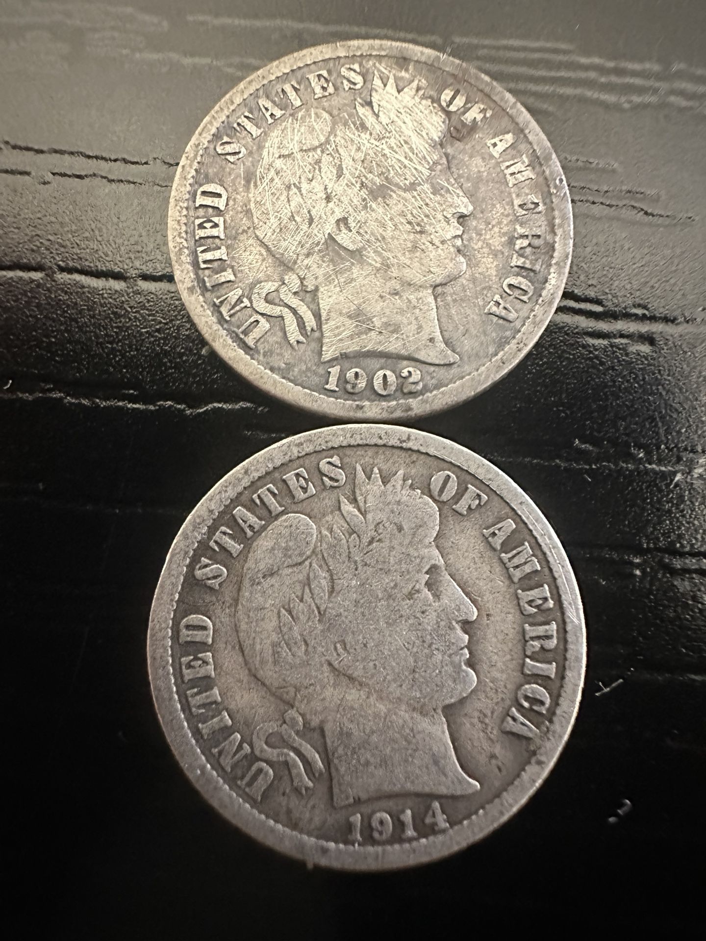 1902 And 1914 - Barber Dimes- 90% SILVER