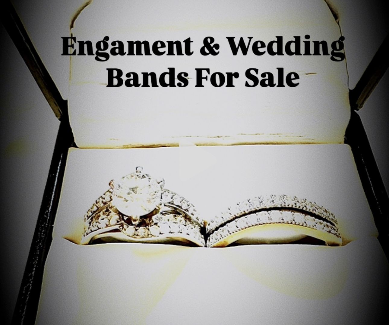 For Sale: Engagement Ring + Wedding Bands Set
