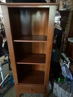 Wooden Bookcase with Bottom Drawer