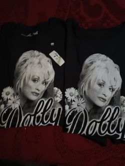 2 Dolly Parton T-shirts "XL" And "Small". New With Tags