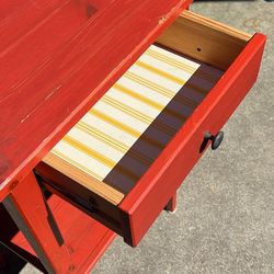 HEMNES Cherry Red Side Table Nightstand