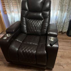 Leather Massage Recliner 