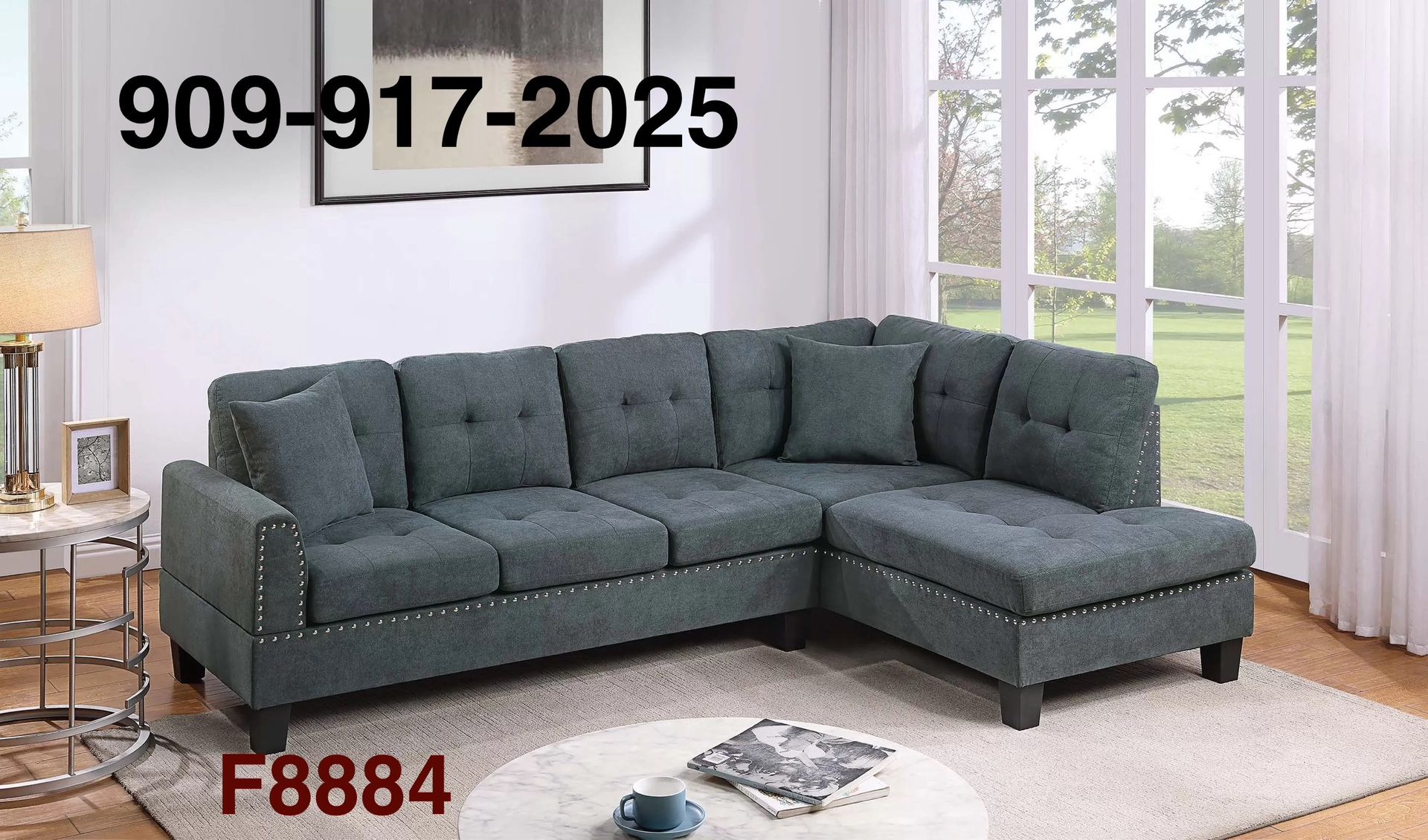 ASH BLACK RIGHT SIDED CHAISE SECTIONAL