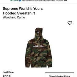 Supreme Hoodie 100% Authentic Size Mens as