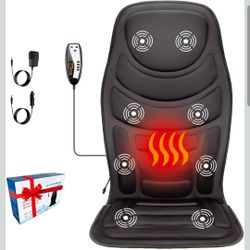 Jojopepe Back Massager with Heat,8 Vibration Motors Massage Chair Pad for Shoulder and Back