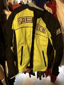 Speed and strength motorcycle jacket large