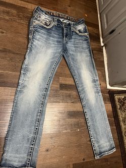 Rock Revival Men’s Jeans Garrie Slim Straight Size 33 
