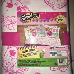 Shopkins Queen Size Bed Sheet Set