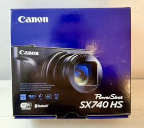 Canon PowerShot SX740 HS 20.3MP 4K Digital Camera 40x Optical Zoom Wi-Fi Black new