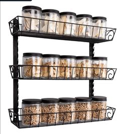 Wall Mount Spice Rack Organizer, 3-Tier Adjustable Dual-Use Shelf
Hanging Spice Rack Organizer, Kitchen Pantry Cabinet Storage Holder for Spices, Maso