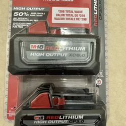 Milwaukee M18 High Output 6.0 And 3.0 Battery Combo