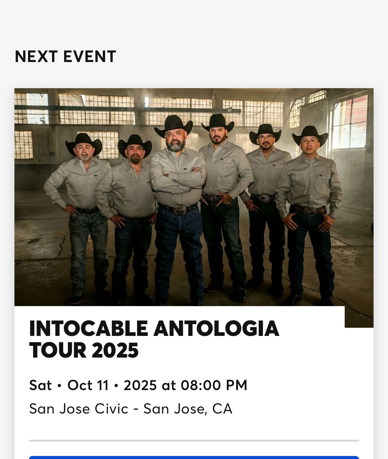 Tickets INTOCABLE TOUR 2025 FLOOR TICKETS