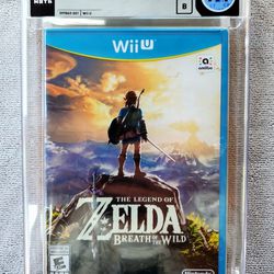 Zelda Breath of the Wild Wii U Misprint 7 Controllers WATA 9.4 Nintendo RARE 1st