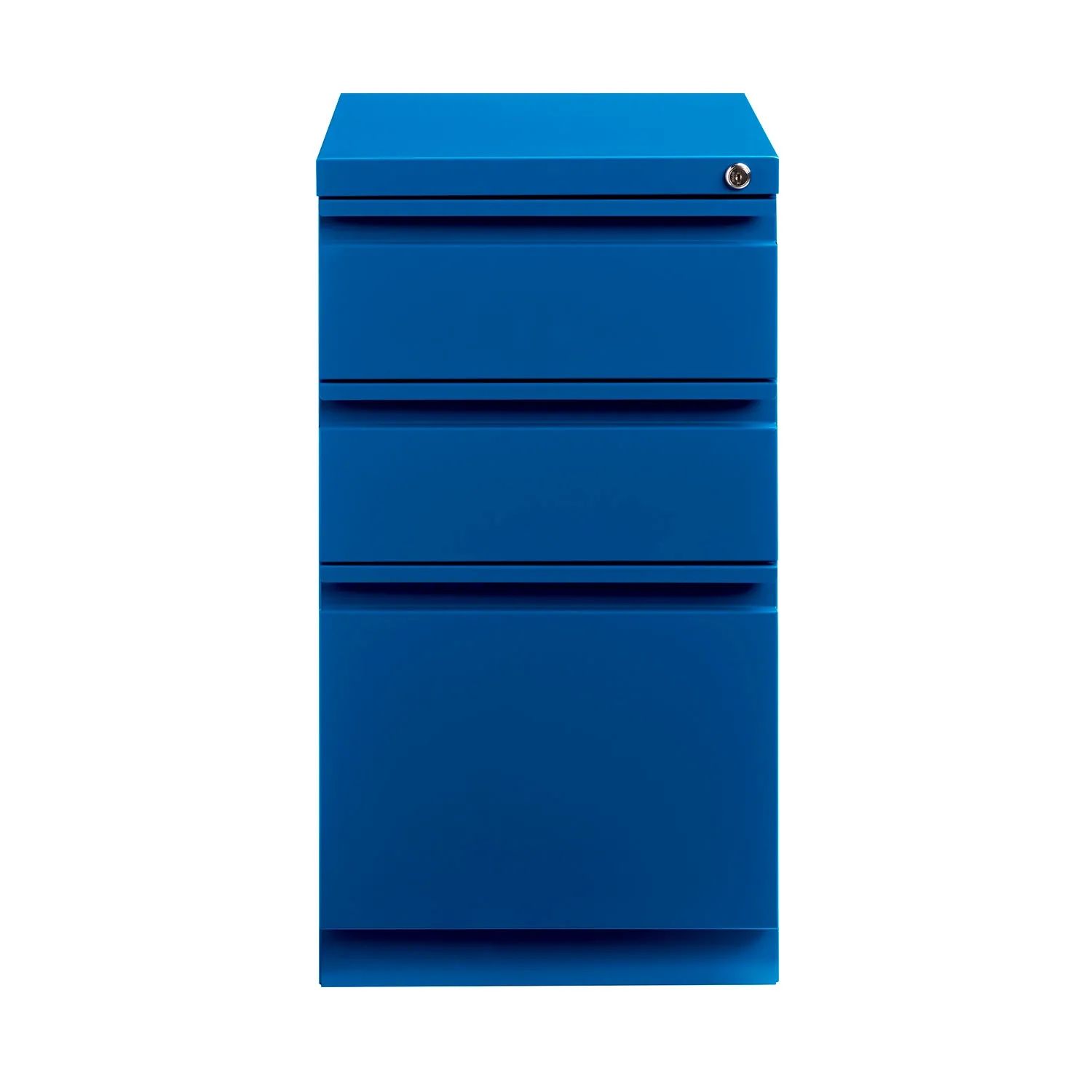 Hirsh 20-inch Deep Metal Mobile Pedestal File 3-Drawer Box/Box/File Classic Blue