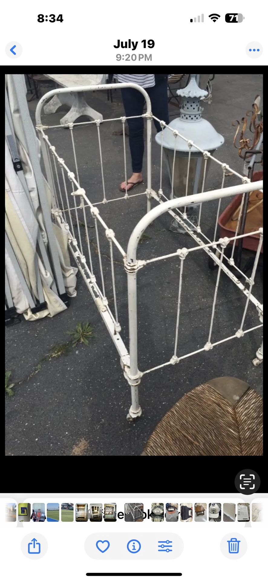 Antique Baby Crib Cradle