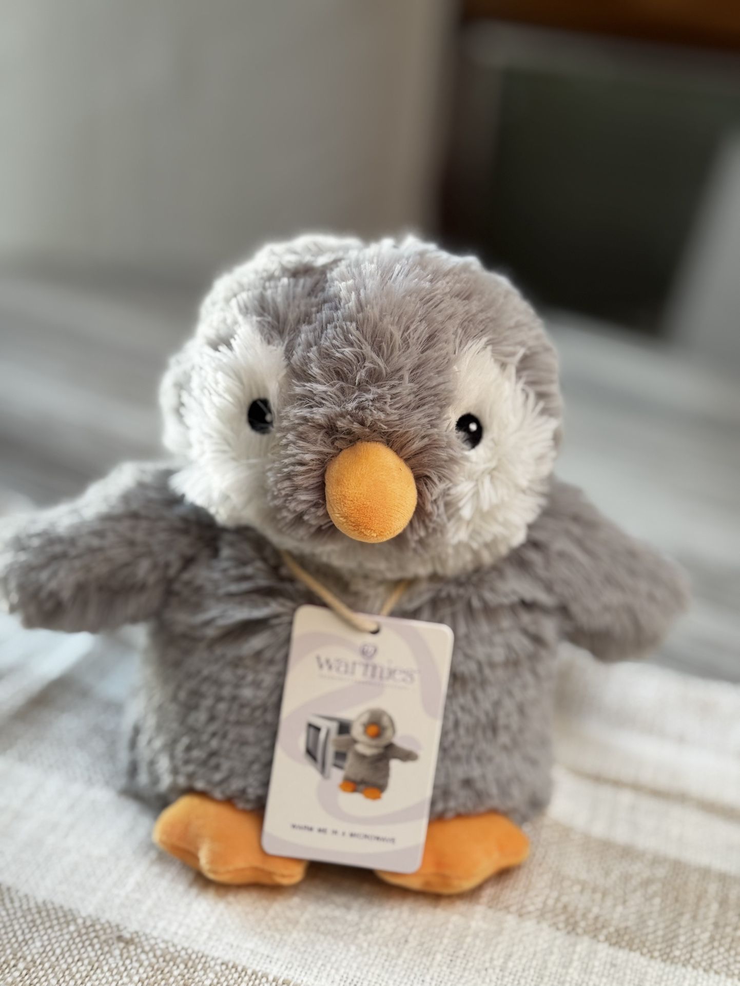 Gray Penguin Warmies stuffed Animal