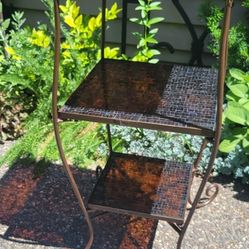 Colorful Glass & Metal Mosaic Stand 