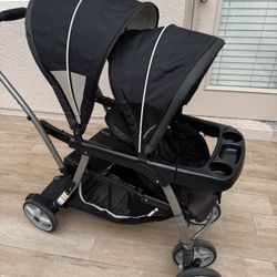 Graco Ready2Grow Click Connect LX Double Stroller, Gotham
