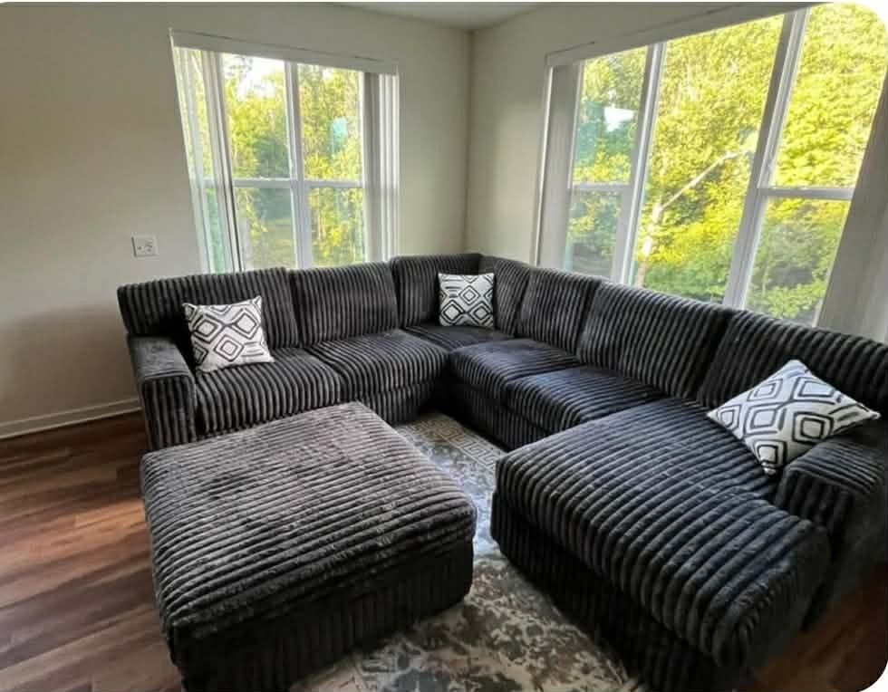 Take Home Pay Later Only $39 Down Payment π Living Room Furniture Modular Black Color Sectional Couch Set π Fast Delivery