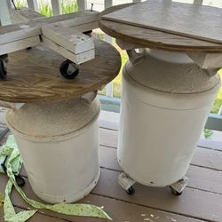 Milk Can End Tables