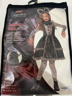 Girls broken doll costume