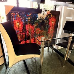 Square Glass Dining Table