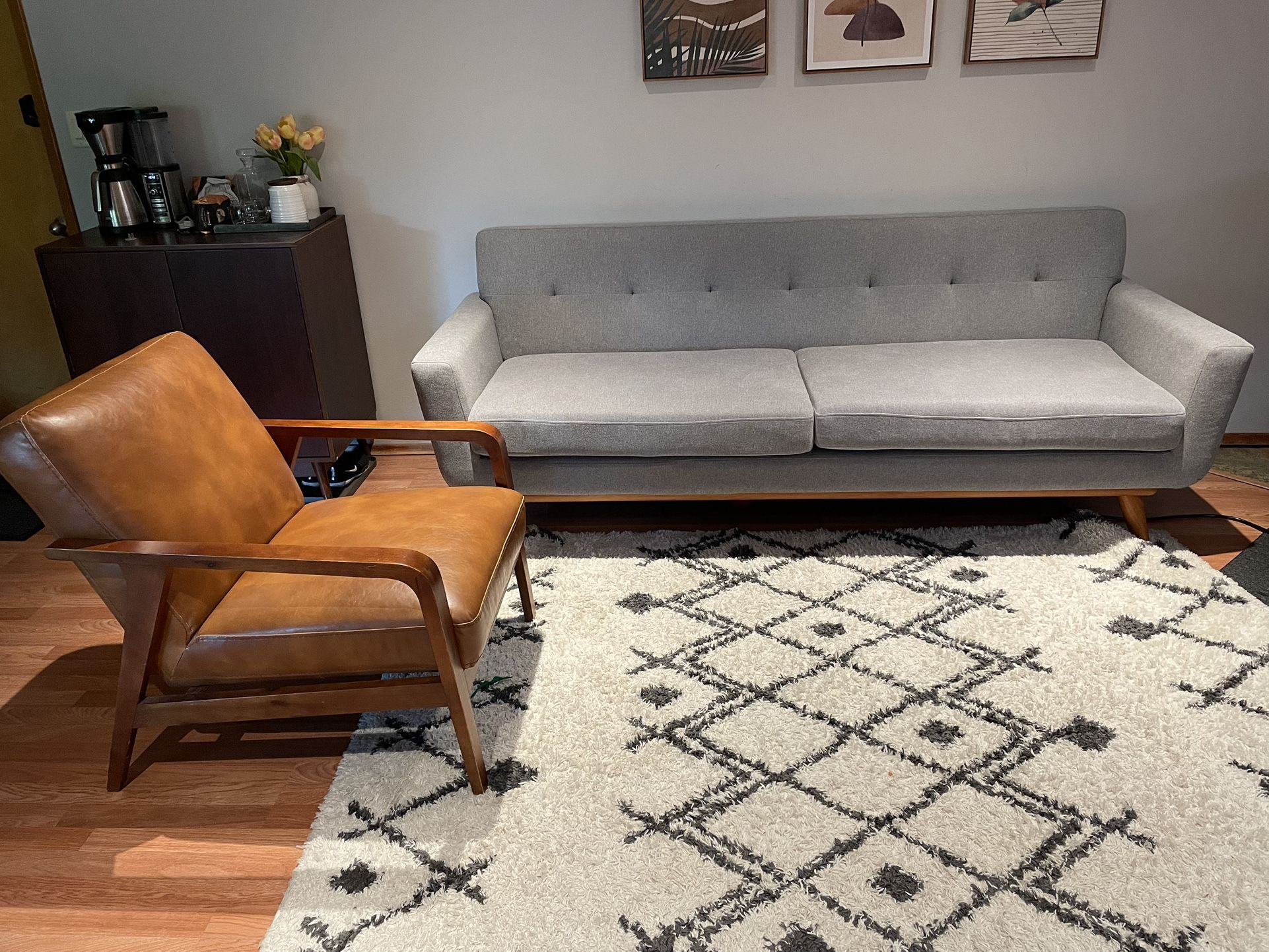 MCM Sofa Couch and Armchair
