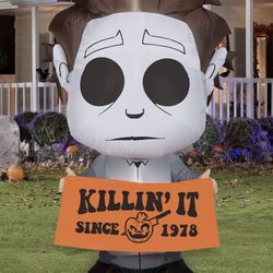 Michael Myers Halloween Inflatable 4ft New Yard Decor Jason Freddie It