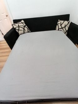 Black Fabric Sleeper Sofa Bed