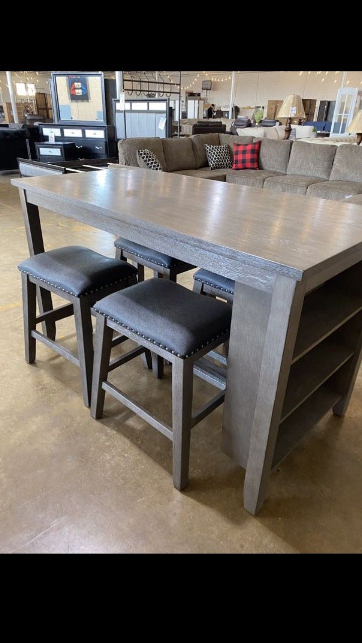 Dining table bar set