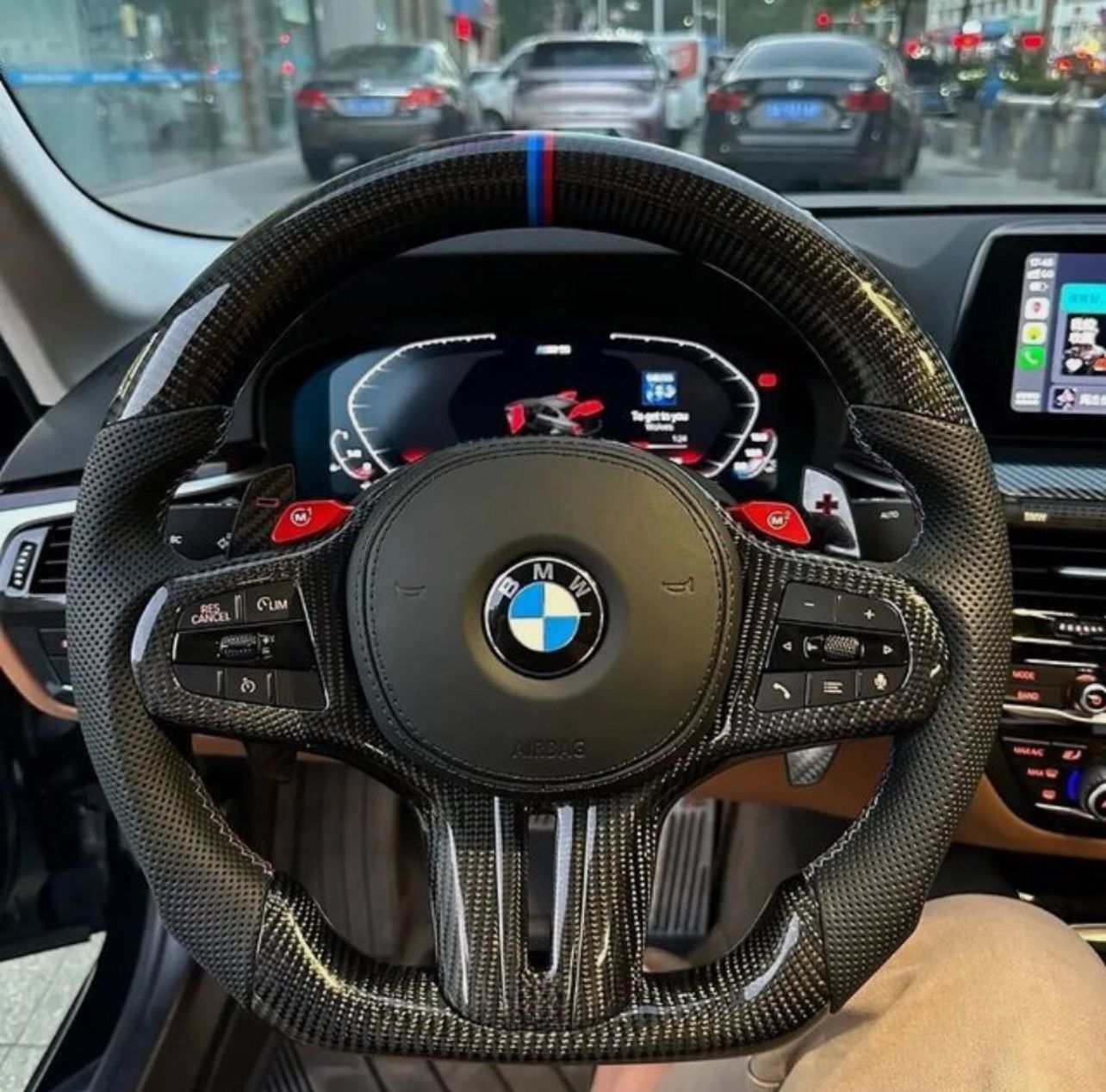 Carbon Fiber M Sport Steering Wheel for BMW 1 2 3 4 & 5 6 7 Series M2 M3 M4 & M5 M6 X6m F30 F20 F21 F22 F23 F45 F46 F31 F34 F32 F33 F36 F3
