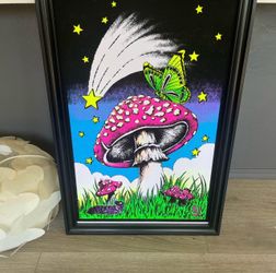 Framed Mushroom Wall Decor