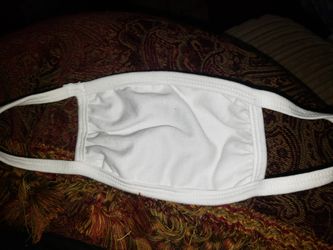 White mouth cover , face mask .. 100% cotton