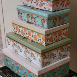 New 5pc decorative storage boxes