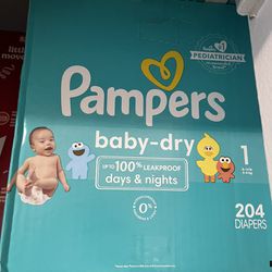 Pampers Baby Dry Size One Box And A Sleeve 