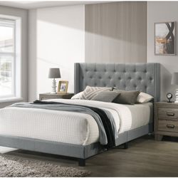 Queen bed frame with 12” pillow top mattress included $475 < free delivery included > Hablo español