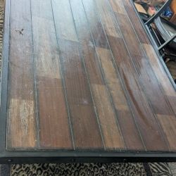 6'6" Kitchen Table Wrought Iron W/ 4 Chairs And Bench
