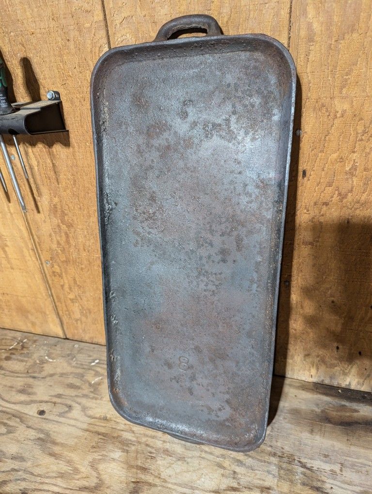Vintage Unmarked 1890 Griswold Griddle With Gate Marks