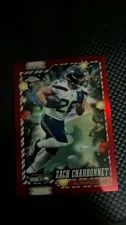 Zach Charbonnet 3/5 Topps Chrome Seattle Seahawks Card