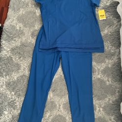 Women’s wink royal scrub set size large