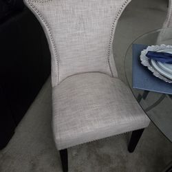 4 Light Grey Dining Room Chairs