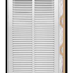 Fits 14x30 Duct Opening | Filter Included Steel Return Air Filter Grille by Handua [Removable Door] for 1-inch Filters | Vent Cover Filter Grill | Whi