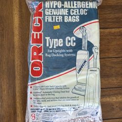 ORECK Type CC Vacuum Cleaner Bags CCPK8DW CELOC Upright Vac Bag 8 Pack