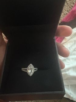 White lab sapphire size 5 Kay jewelry ring