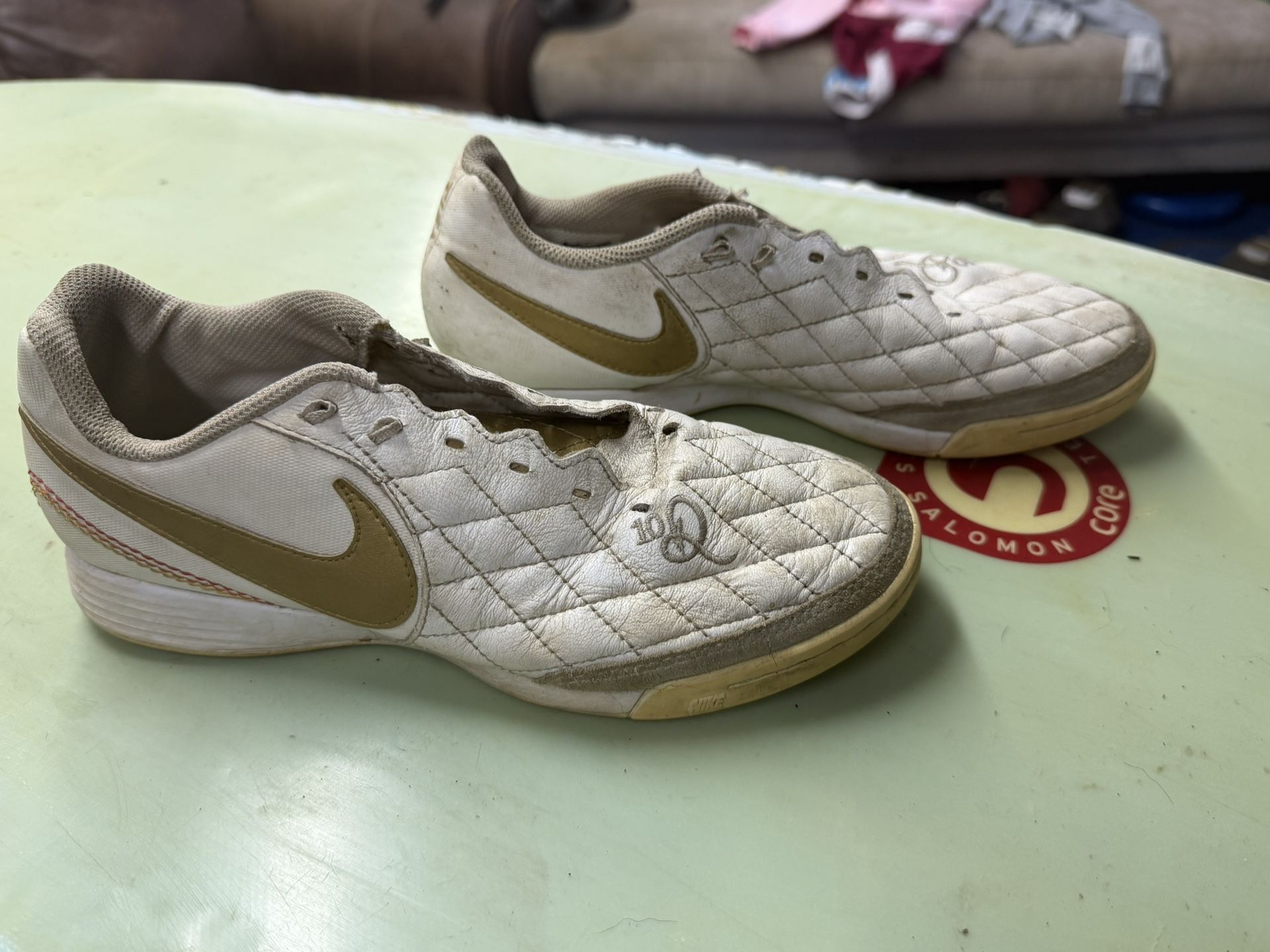 Genuine Leather Nike Tiempo Indoor Soccer Shoes
